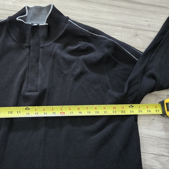 HUGO BOSS Sweater 1/4 Button Pullover Mock Funnel Neck Mens-Size XXL - Picture 4 of 9